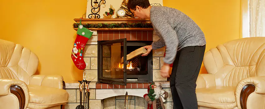 Rusted Metal Fireplace Restoration in Middletown, Ohio